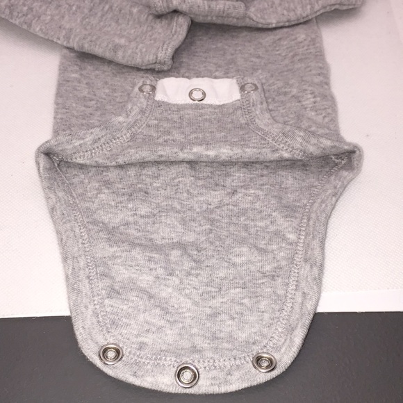 Carter’s Newborn Bodysuit Diaper Shirt with Mitts Grey NB Unisex - Picture 7 of 9